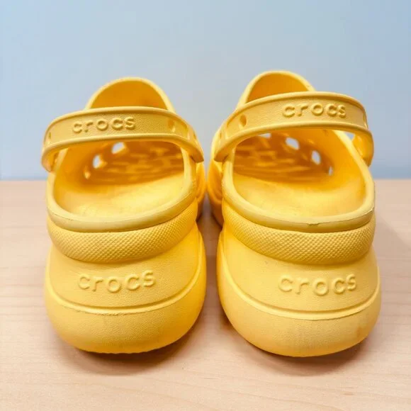 Crocs Classic Bae Platform Clogs, Women's Size 8, Slip-On Comfort Yellow Gold - Picture 4 of 10